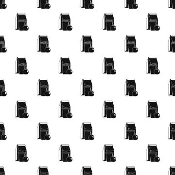 Lunch apple pack pattern seamless vector Stock Illustration