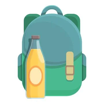 Lunch backpack icon cartoon vector. Snack meal Stock Illustration