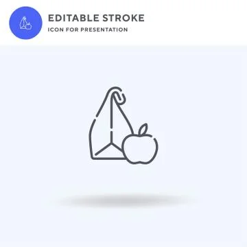 Lunch Bag icon vector, filled flat sign, solid pictogram isolated on white, l イラスト素材