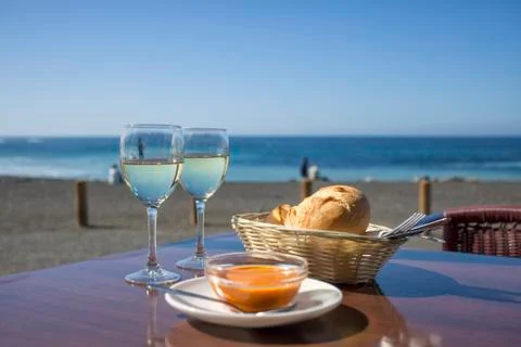 Lunch at the beach Foto stock