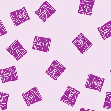 Lunch box bag container glyph seamless pattern Stock Illustration