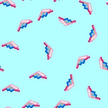 Lunch box bag container isometric icon seamless pattern Illustrazione stock