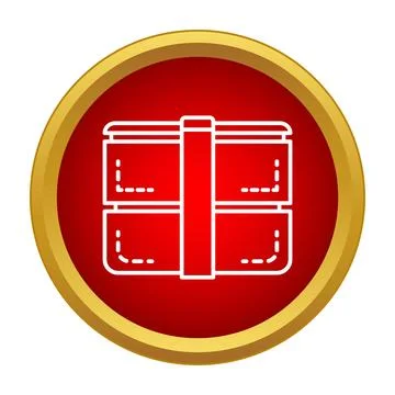 Lunch box container stacked with strap vector icon イラスト素材