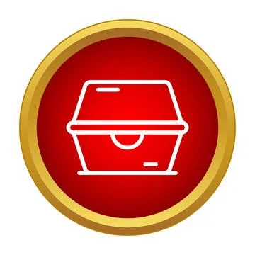 Lunch box container storing takeaway food, fast meal icon Stockillustratie