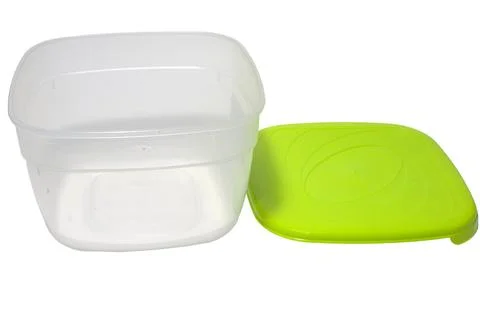 Lunch box, designed for easy transportation and microwave heating of food. .. Stock Photos