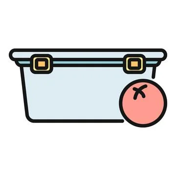Lunch box with fresh fruit preparing healthy meal Stock Illustration