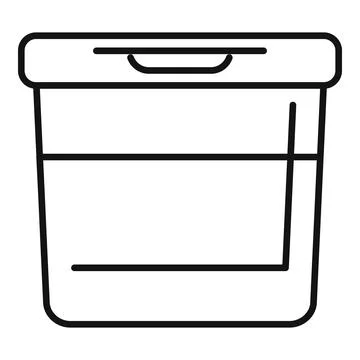 Lunch box with handle open container for food storage Illustration