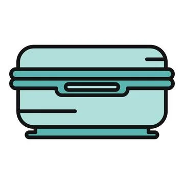 Lunch box icon symbolizing healthy meal preparation Stock Illustration
