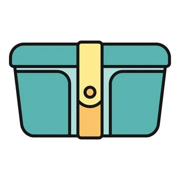Lunch box icon symbolizing healthy meal storage Stock Illustration