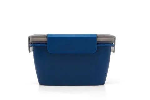 Lunch box isolated on white background Stock Photos