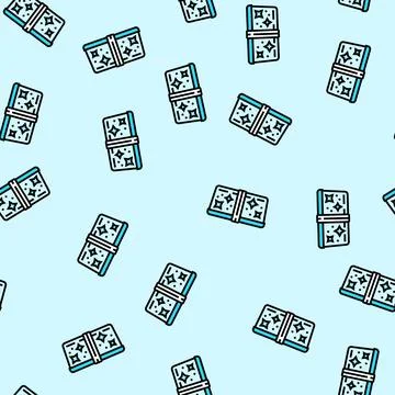 Lunch box kids container vector seamless pattern 스톡 일러스트