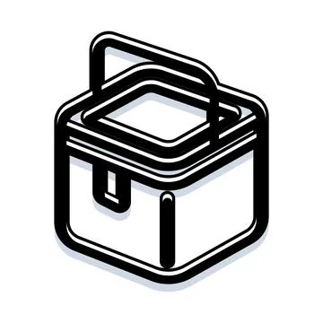 Lunch box or cooler bag icon illustration Stock Illustration