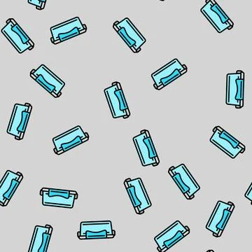 Lunch box plastic container vector seamless pattern 스톡 일러스트