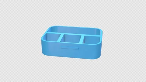 Lunch Box Rotating on a Transparent Background. Seamless Loop. 4K Stock Footage 303764924