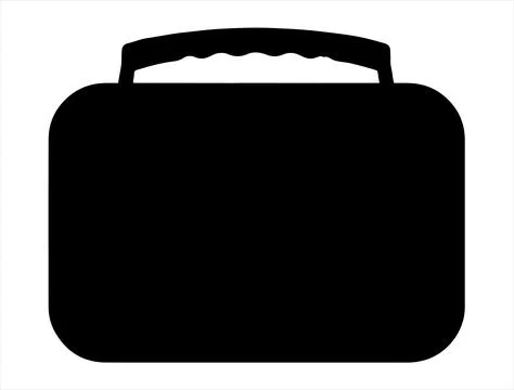 Lunch box silhouette vector art Stock Illustration