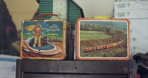 Lunch Box Vintage Stock Footage 128450683