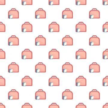 Lunch boxes and juice boxes pattern for education Stock Illustration