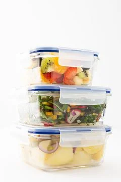 Lunch boxes for office Stock Photos