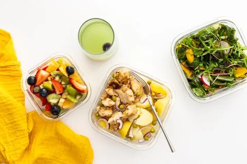 Lunch boxes for office Stock Photos