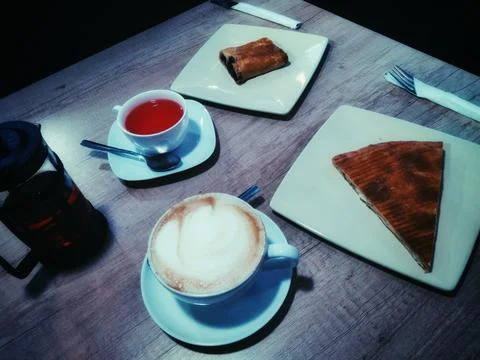 Lunch in a cafe Foto stock
