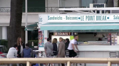 Lunch in Cannes Stock Footage 46031806