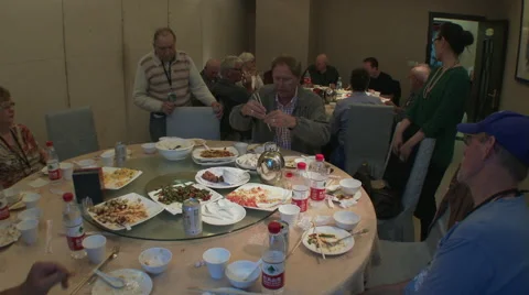 Lunch in Chinese restaurant Stock Footage 49040688