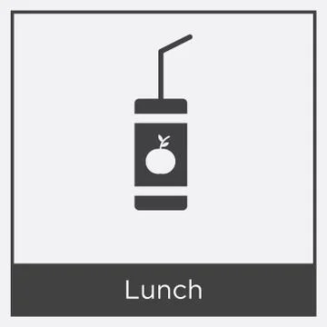 Lunch icon isolated on white background Illustrazione stock gratuita