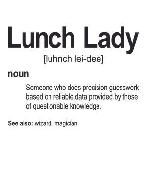 Lunch Lady Definition Stock Illustration