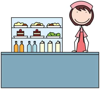 Lunch lady 스톡 일러스트