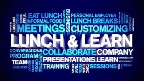 Lunch & learn animated word cloud,animat... | Stock Video | Pond5