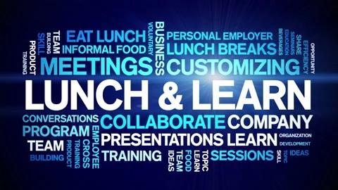 Lunch & learn animated word cloud,animat... | Stock Video | Pond5