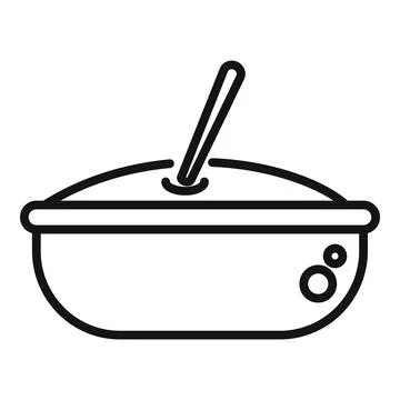 Lunch meal icon outline vector. Dinner food Ilustración de archivo