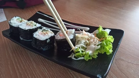 Lunch menu : Sushi Stock Footage 300429628