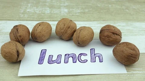 Lunch with nuts Stock Footage 80335554