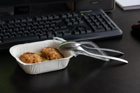 Lunch at the Office Stock Photos