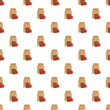 Lunch package pattern seamless Stock Illustration