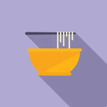 Lunch pasta icon flat vector. Healthy food 스톡 일러스트