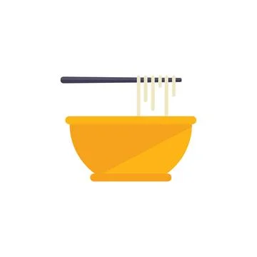 Lunch pasta icon flat vector. Healthy food Illustrazione stock