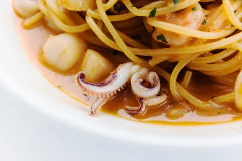 Lunch with seafood Stock Photos