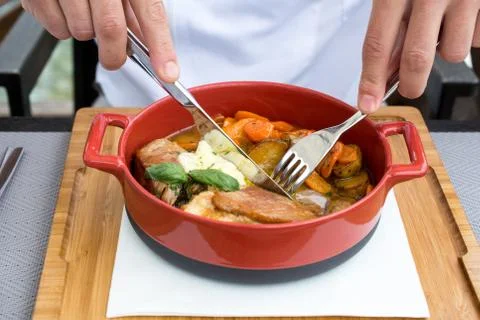 Lunch with soup Stock Photos