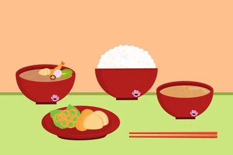 Lunch Time Background Vector Stock Illustration