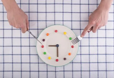 Lunch time concept 스톡 사진