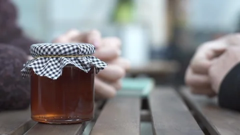 Lunch time - Terrace - Close up Video stock 89532349