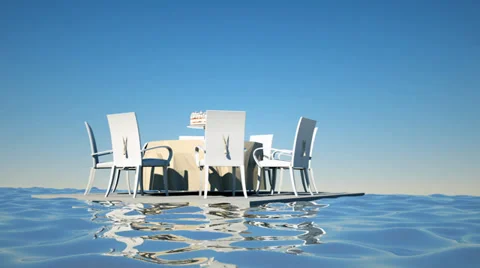 Lunch on the water Stockbeeldmateriaal 37276064