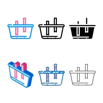 Lunchbox constructor variations color icon vector color Stock Illustration