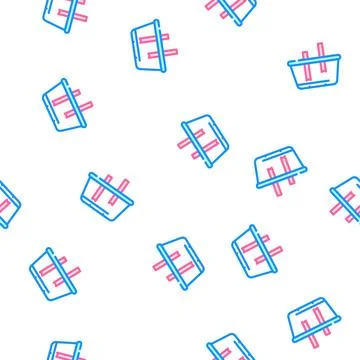 Lunchbox constructor vector seamless pattern color Stock Illustration