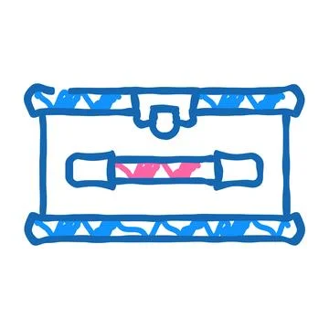 Lunchbox with handle icon doodle illustration Stock Illustration