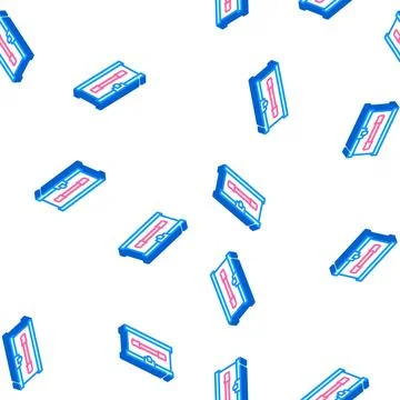Lunchbox with handle isometric icon seamless pattern Illustrazione stock