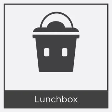 Lunchbox icon isolated on white background Free Stock Illustration