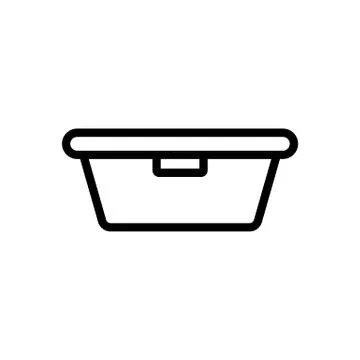 Lunchbox icon vector. Isolated contour symbol illustration 스톡 일러스트